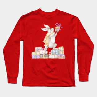 Xmas bunny with rabbits Long Sleeve T-Shirt